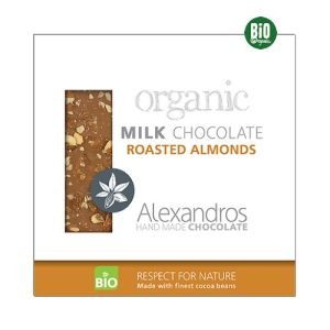 Organic Milk Chocolate Roasted Almonds 90g