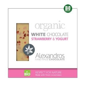 Organic White Chocolate Strawberry & Yogurt 90g