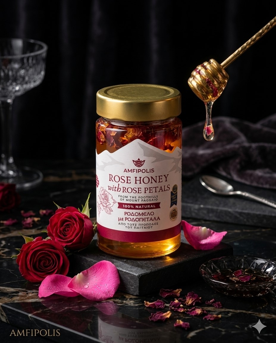 Rose Honey with Rose Petals 250g - Image 2